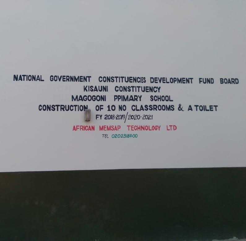 PROPOSED CONSTRUCTION OF 2 NO. CLASSROOMS AT MAJAONI PRIMARY SCHOOL.